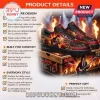 ACDC band themed low-top sneakers in black and red with flame graphics and Angus Young imagery on shoes and branded box!