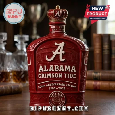 Alabama Crimson Tide 134th Anniversary 1892-2026 Whiskey Bottle Decanter