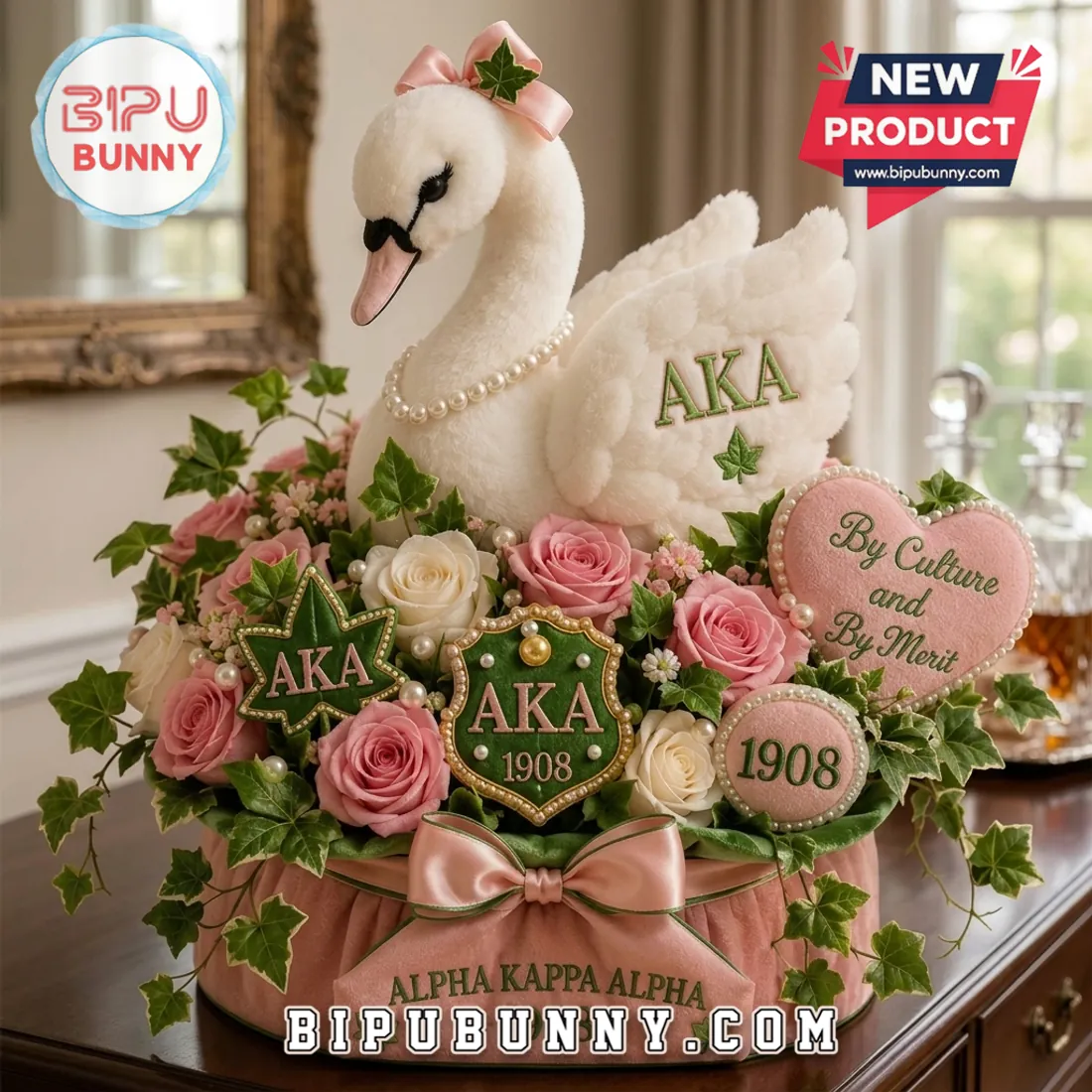 Alpha Kappa Alpha 1908 Luxurious Plush Pillow Alpha Kappa Alpha 1908 Luxurious Plush Pillow