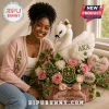 AKA sorority floral gift box with plush swan, pink and green roses, ivy, and text reading AKA and 1908 on heart accents!