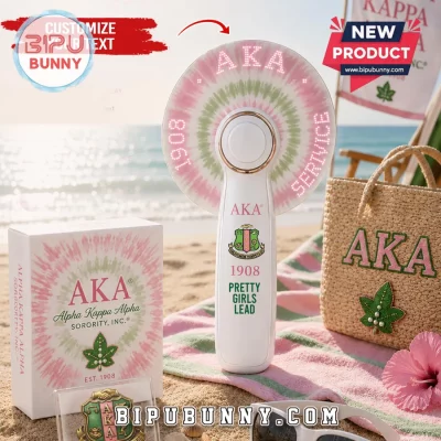 Alpha Kappa Alpha AKA Customizable LED Hand Fan