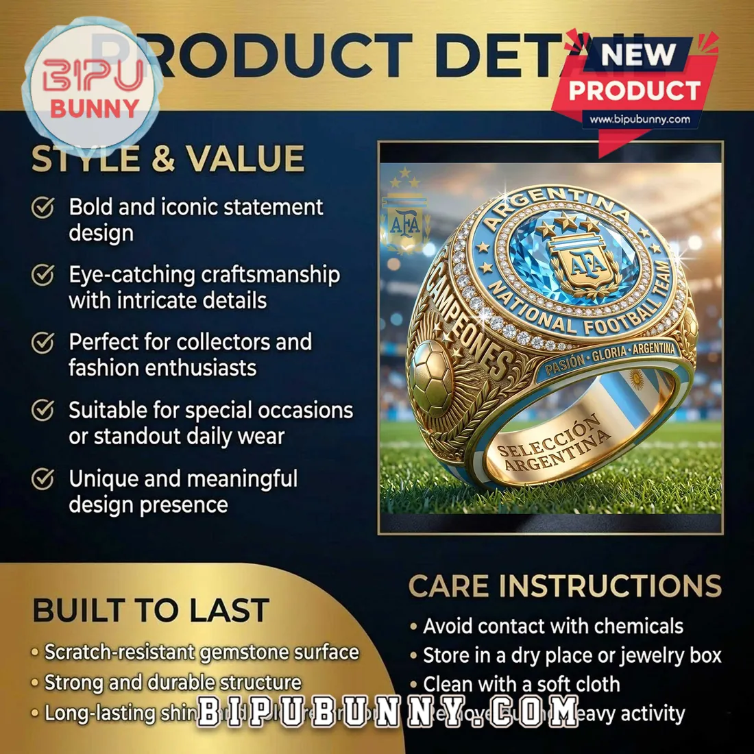 Argentina National Football Team Champions Ring Argentina National Football Team Champions Ring
