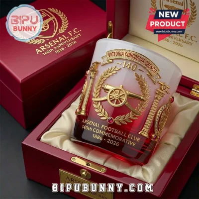 Arsenal 140th Anniversary Premium Gold Whiskey Glass Arsenal 140th Anniversary Premium Gold Whiskey Glass
