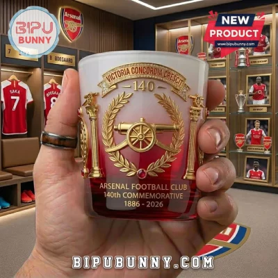 Arsenal 140th Anniversary Premium Gold Whiskey Glass