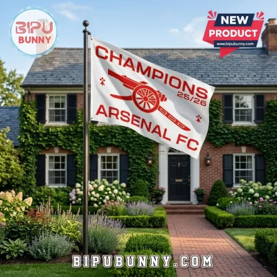 Arsenal FC 2025/2026 Premier League Champions Outdoor Flag