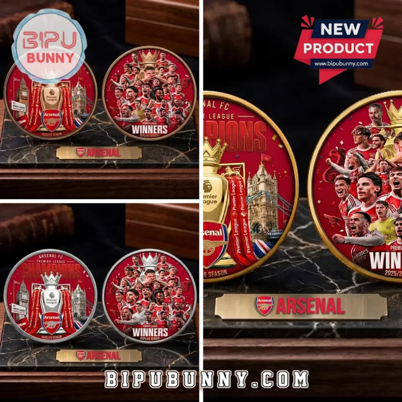Arsenal FC 2025/26 Premier League Winners Collector Coin - Bipubunny Store