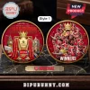 Round Arsenal FC commemorative coin with gold trophy, London landmarks, and 2025/26 Premier League winners team collage!