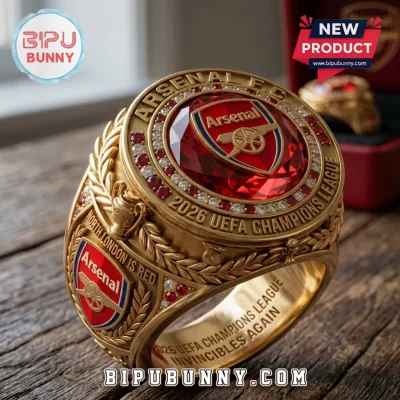 Arsenal F.C. 2026 UEFA Champions League Invincibles Gold Championship Ring