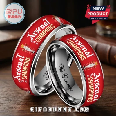 Arsenal FC Premier League Champions 2025-2026 Alloy Ring