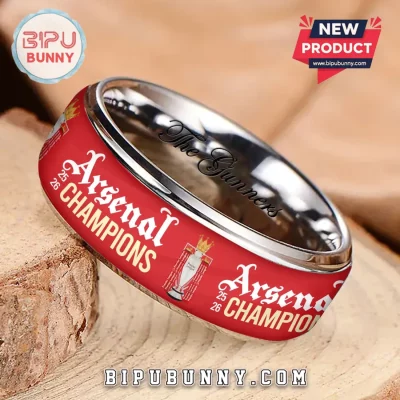 Arsenal FC Premier League Champions 2025-2026 Alloy Ring