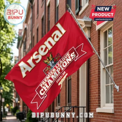 Arsenal FC Premier League Champions 2025-2026 House Flag