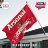Red Arsenal flag with gold text! Displays 