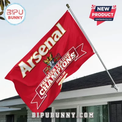 Arsenal FC Premier League Champions 2025-2026 House Flag