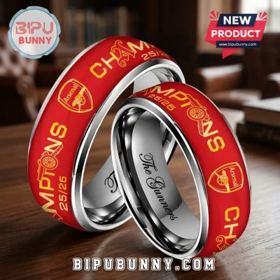 Arsenal FC Premier League Champions 25/26 Custom Alloy Ring Arsenal FC Premier League Champions 25/26 Custom Alloy Ring