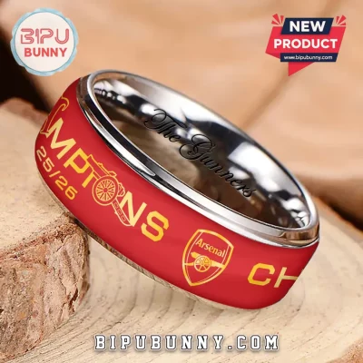 Arsenal FC Premier League Champions 25/26 Custom Alloy Ring