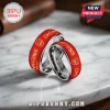 Red and silver ring set with Arsenal crest and Champions 25/26 text on marble background!