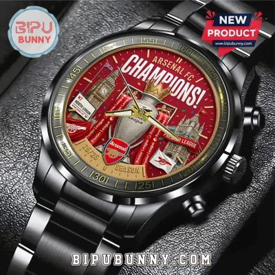 Arsenal FC Premier League Champions 25/26 Stainless Steel Watch