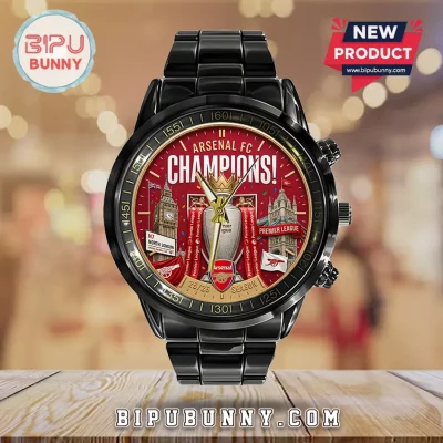 Arsenal FC Premier League Champions 25/26 Stainless Steel Watch