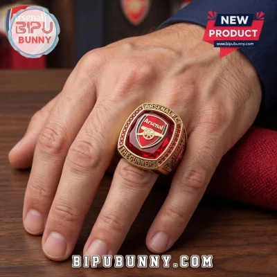 Arsenal FC The Gunners Premium Gold Tone Ring