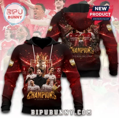 Arsenal Football Club Premier League Champions 2025-2026 Hoodie