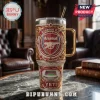 Red gold gem-encrusted Arsenal FC tumbler, 