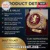 Gold Aston Villa FC championship ring featuring red gemstone with lion emblem and 2026 Europa League Champions text!