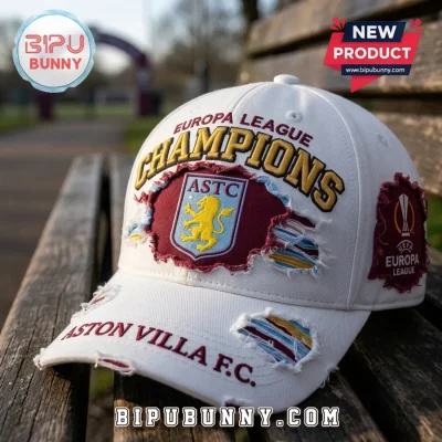 Aston Villa FC Europa League Champions Distressed Baseball Cap