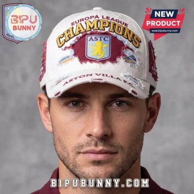 Aston Villa FC Europa League Champions Distressed Baseball Cap