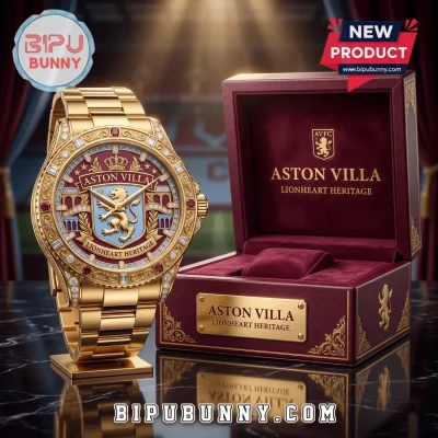 Aston Villa FC Lionheart Heritage Limited Edition Men’s Gold Watch