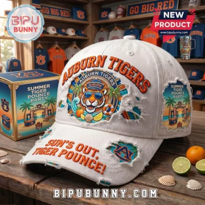 Auburn Tigers Summer Tiger Pounce Party Distressed Baseball Cap