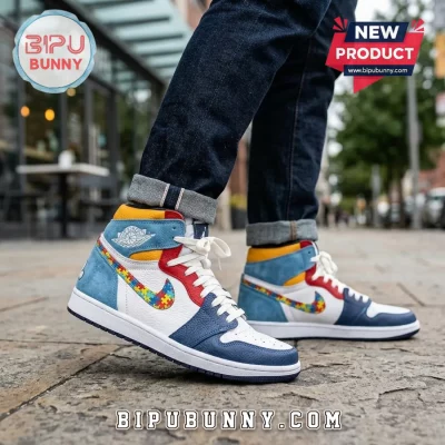 Autism Awareness Air Jordan 1 High-Top Sneakers