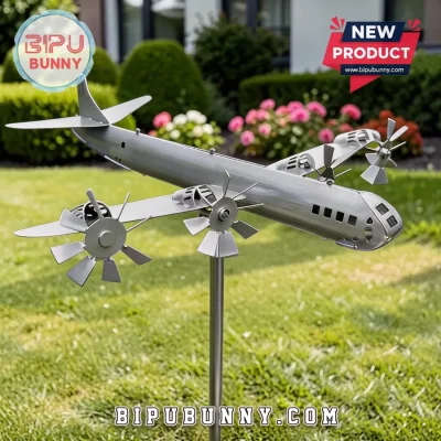 B-29 Airplane Stainless Steel Retro Garden Wind Spinner