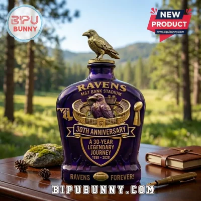 Baltimore Ravens 30th Anniversary M&T Bank Stadium Whiskey Decanter