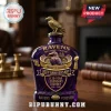 Purple glass decanter with gold raven topper, M and T Bank Stadium graphic, and 30th anniversary Ravens text design!