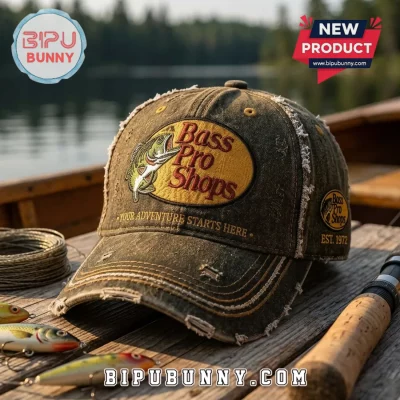 Bass Pro Shops Est 1972 Vintage Distressed Fishing Baseball Cap