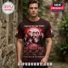 Dark red BTS graphic t-shirt featuring band members and text Forever We Are Young BTS World Tour Thank You For The Memories!