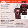 BTS graphic t-shirt with tour dates and member photos on a red and black background!