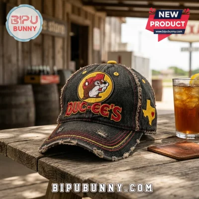 Buc-ee’s Texas Beaver Logo Distressed Baseball Cap