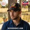 Distressed black baseball cap with Buc-ee's beaver logo, red text, and yellow Texas map patch with heart!