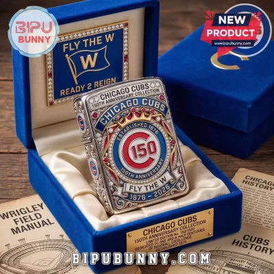 Chicago Cubs 150th Anniversary Limited Edition Zippo Lighter Case