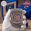 Silver Chicago Cubs 150th Anniversary lighter, ornate vintage design, red and blue accents, text: CHICAGO CUBS 150TH ANNIVERSARY COLLECTION ESTABLISHED 1876 150 FLY THE W 1876-2026!