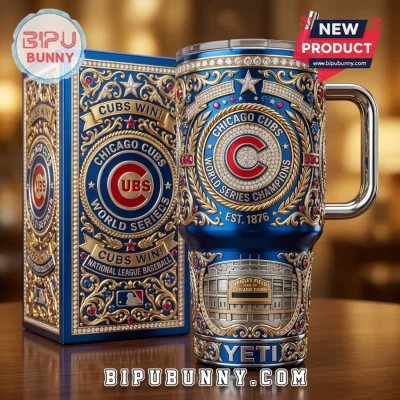 Chicago Cubs World Series Champions YETI Stanley Tumbler 40oz