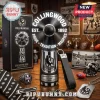 Black white retro style Collingwood football club handheld fan with EST. 1892, Pride Tradition Magpies, AFL Champions gear!