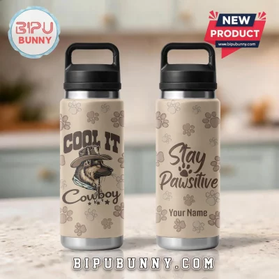 Cowboy Dog Stay Pawsitive Stainless Steel Tumbler