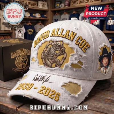 David Allan Coe Outlaw Country Distressed Baseball Cap David Allan Coe Outlaw Country Distressed Baseball Cap