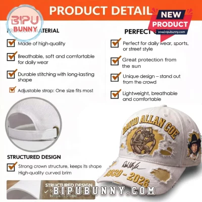 David Allan Coe Outlaw Country Distressed Baseball Cap
