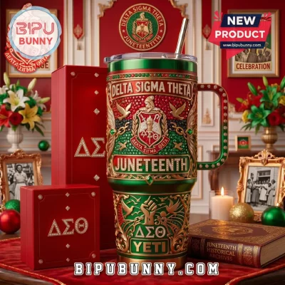 Delta Sigma Theta DST Juneteenth 40oz Handle Tumbler