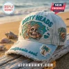 Distressed light blue baseball cap featuring skull palm tree embroidery and Dirty Heads California soul text!
