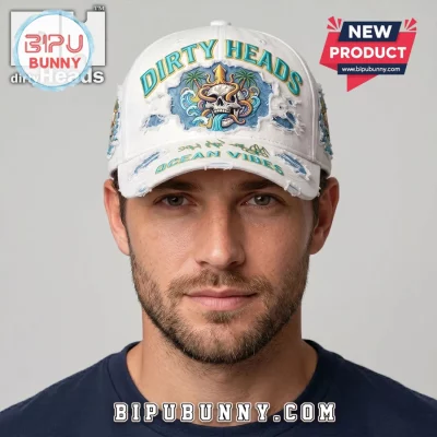 Dirty Heads Ocean Vibes Skull Octopus Distressed Baseball Cap