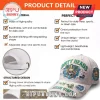White distressed baseball cap, edgy skull octopus design, aqua 'DIRTY HEADS' text, 'OCEAN VIBES' on brim, surf punk style!